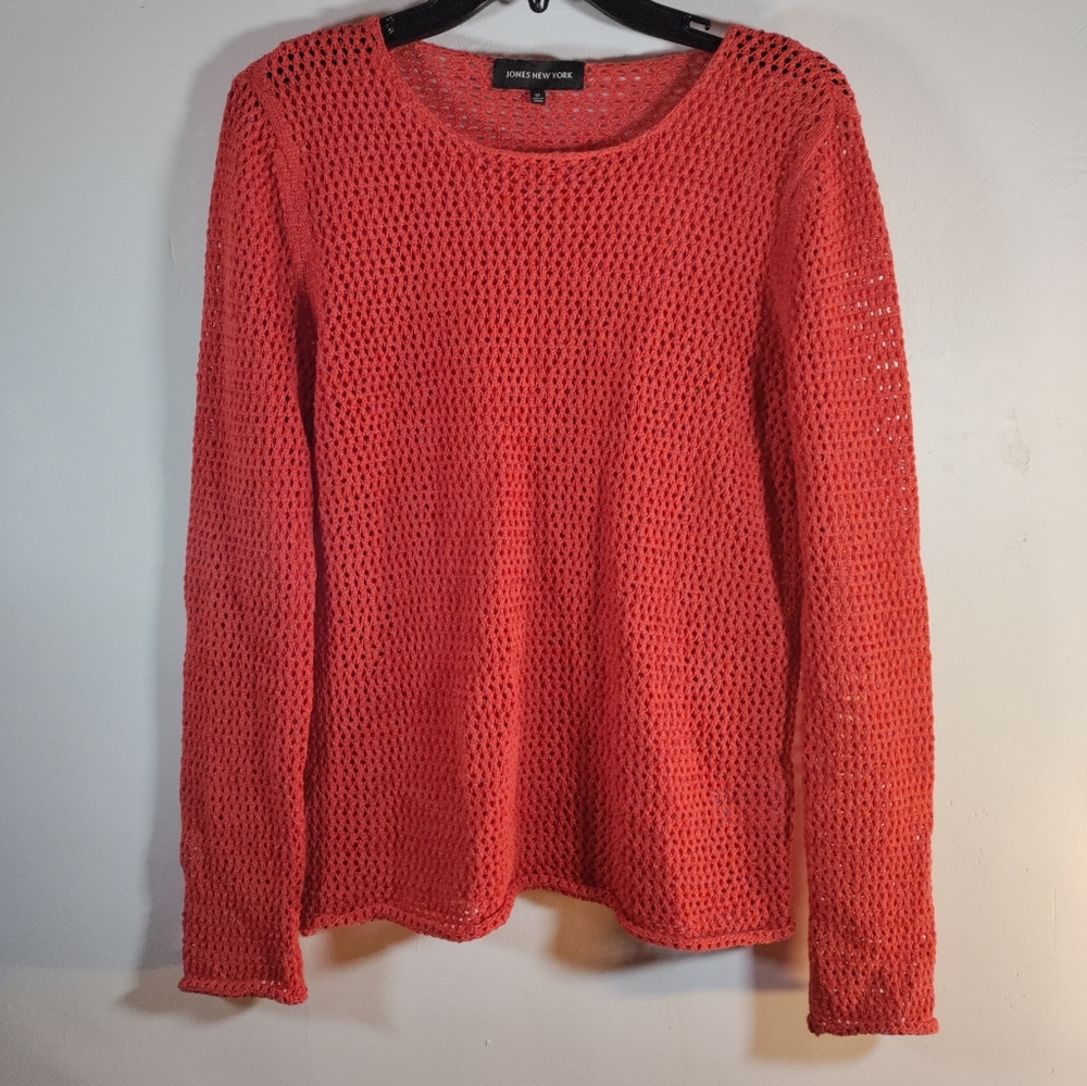 Light Knit Sweater, Orange